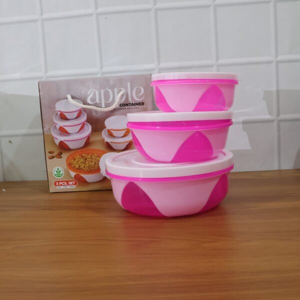 Plastic Storage Containers Set of 3 – Durable & Airtight Kitchen Boxes