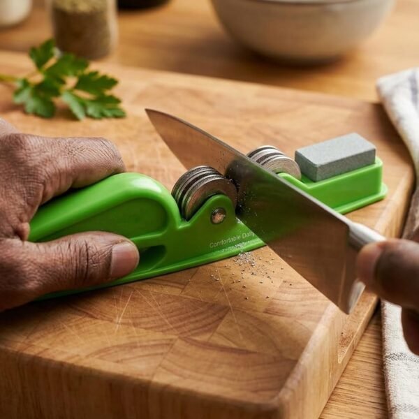 Handheld Knife Sharpener with Grip Handle, Manual Blade Sharpening Tool (1 Pc)