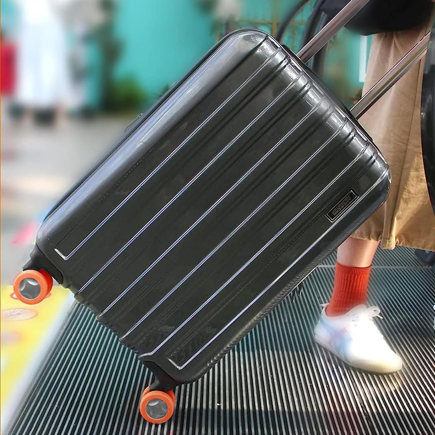 Luggage Wheel Covers – Noise Reduction & Protection (8 Pcs) | LuggageFort