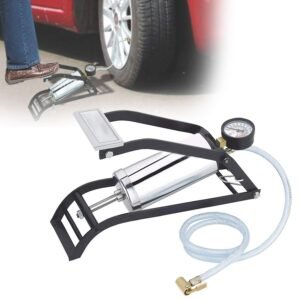 Steel Foot Pump – Heavy Duty Car & Bike Tire Inflator | Carivox