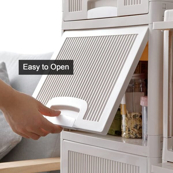 Foldable Storage Cabinet – 4-Layer Plastic Drawers | Velvet Organizers