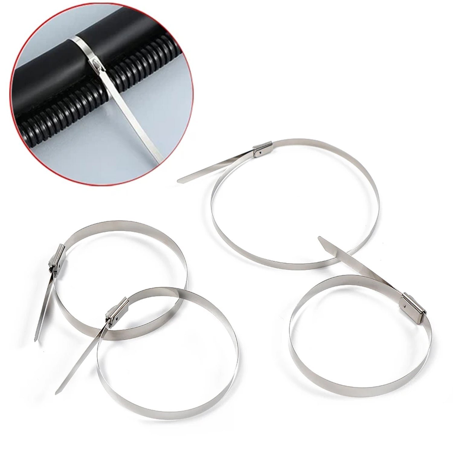 Stainless Steel Cable Ties – 100mm Rustproof 10-Pack | WipeTech