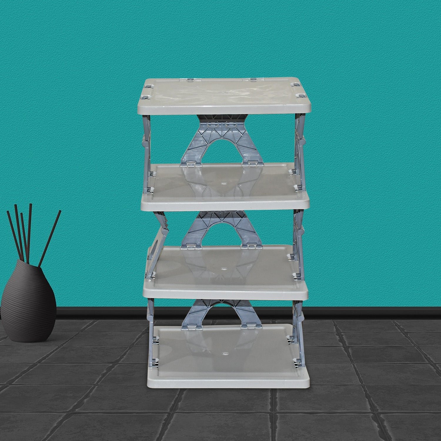 Foldable Shoe Rack – 4-Layer Space-Saving Storage | Organivo