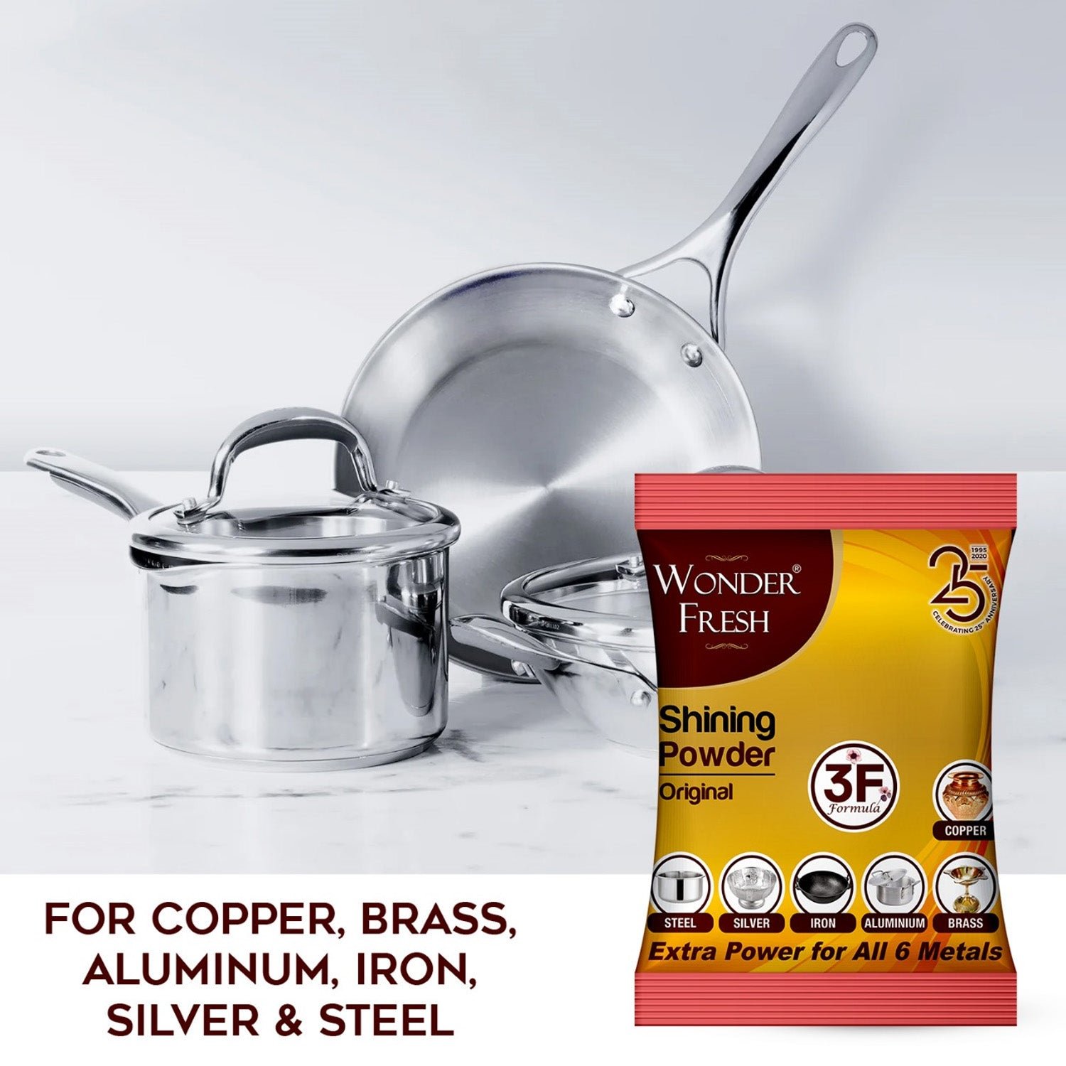 Metal Polishing Powder – Multi-Metal Cleaner & Shine | Wonder Fresh