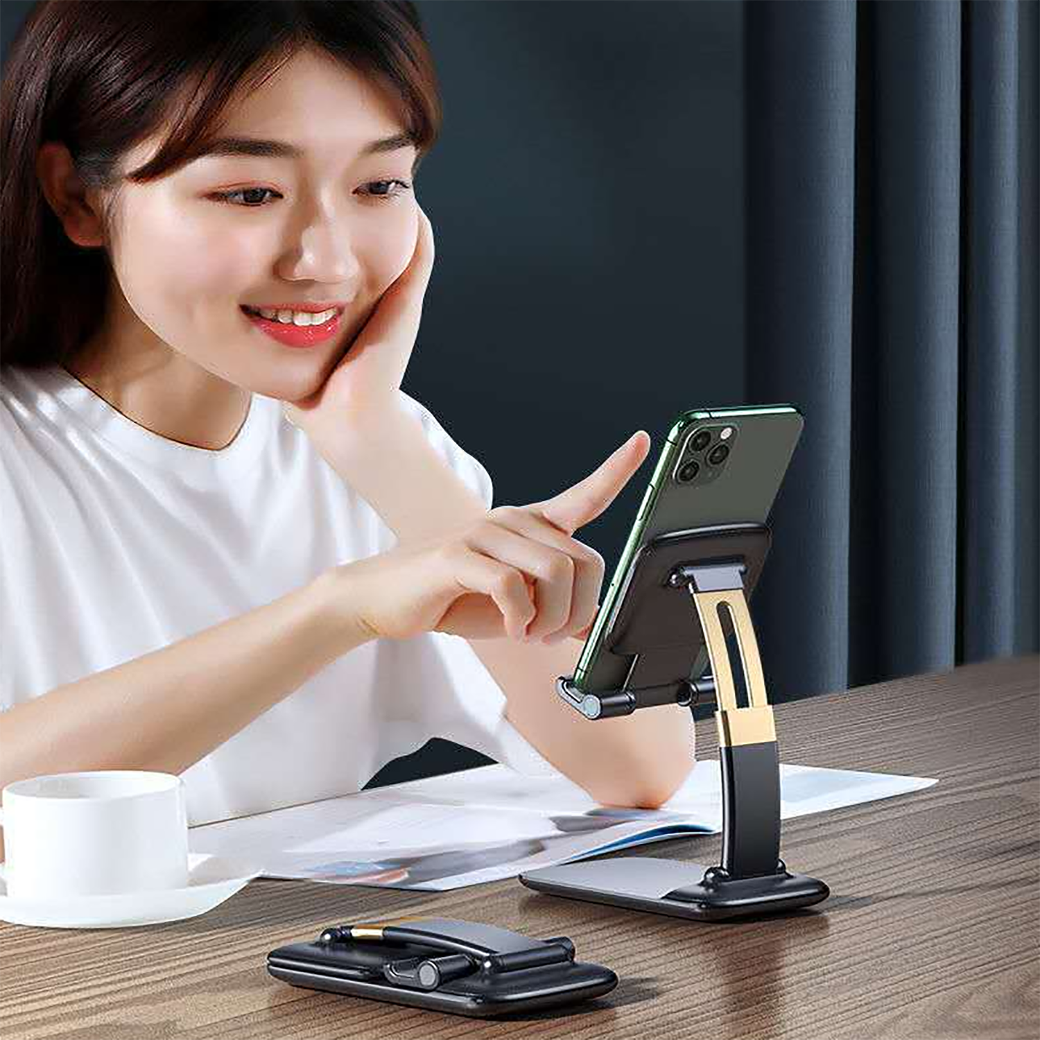 Foldable Phone Holder – Adjustable Desk Stand for Mobiles | PHOBIA