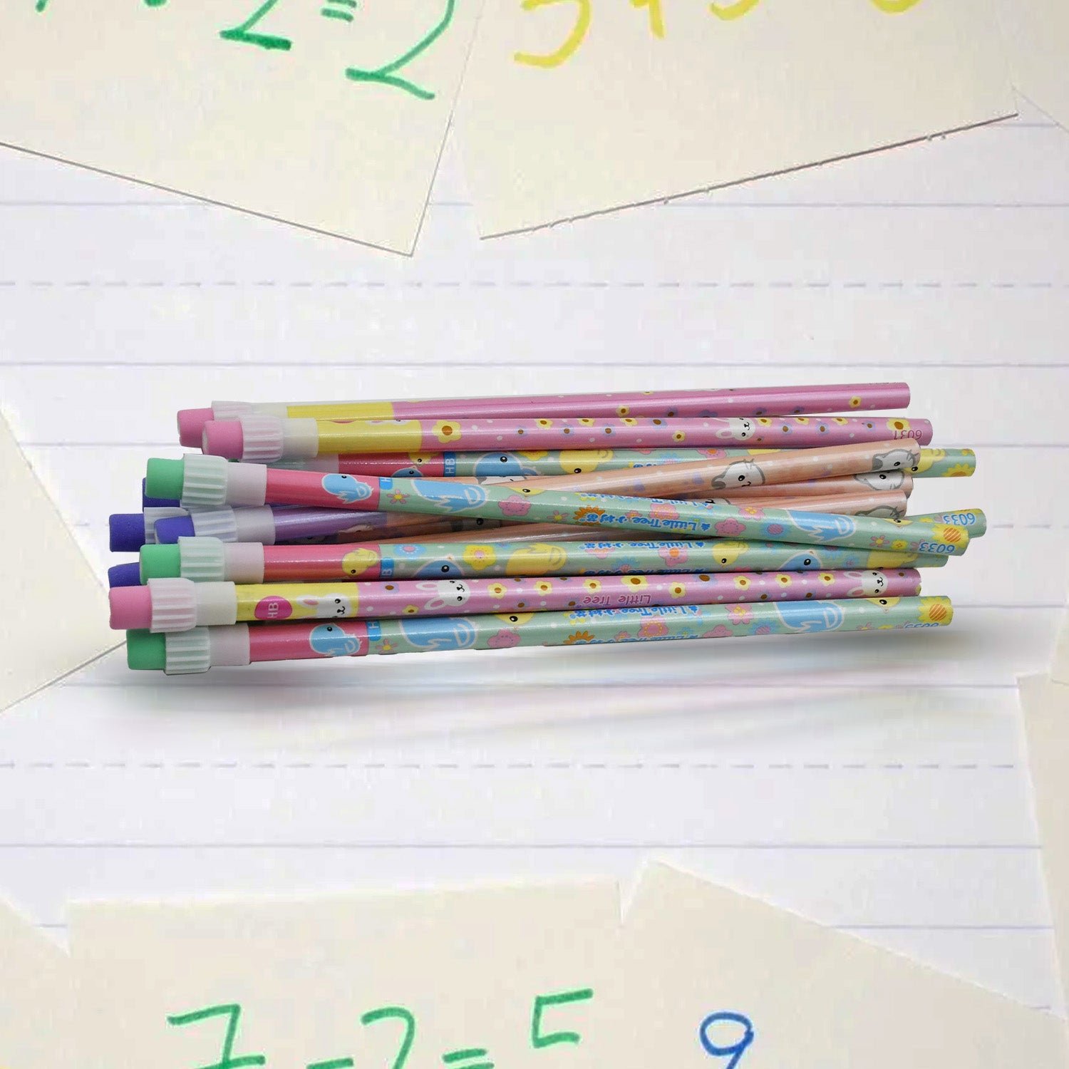 Kids Pencil Set – Cute Animal Design with Sharpener & Eraser | InkGlow