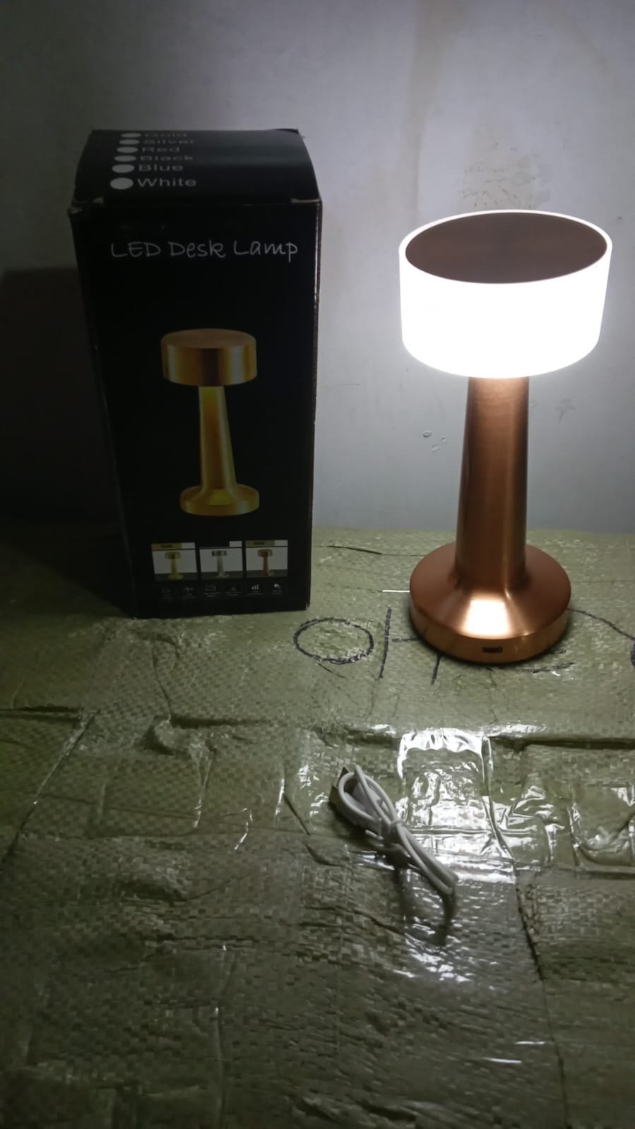 Touch Control LED Lamp – 3 Color Dimmable, Rechargeable | Styleva