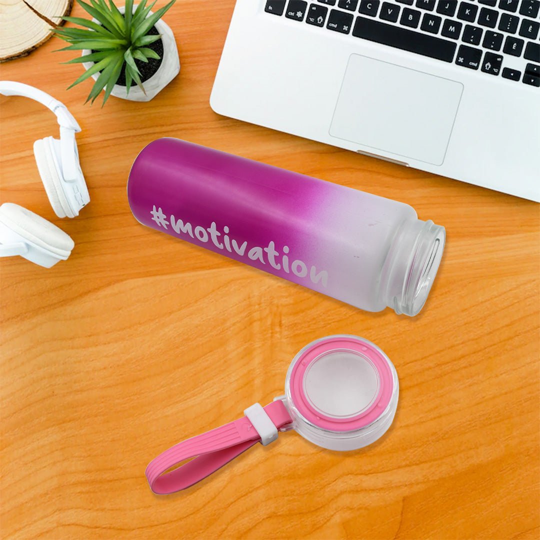 Glass Water Bottle – 350 ML Motivational | Own Hydrate