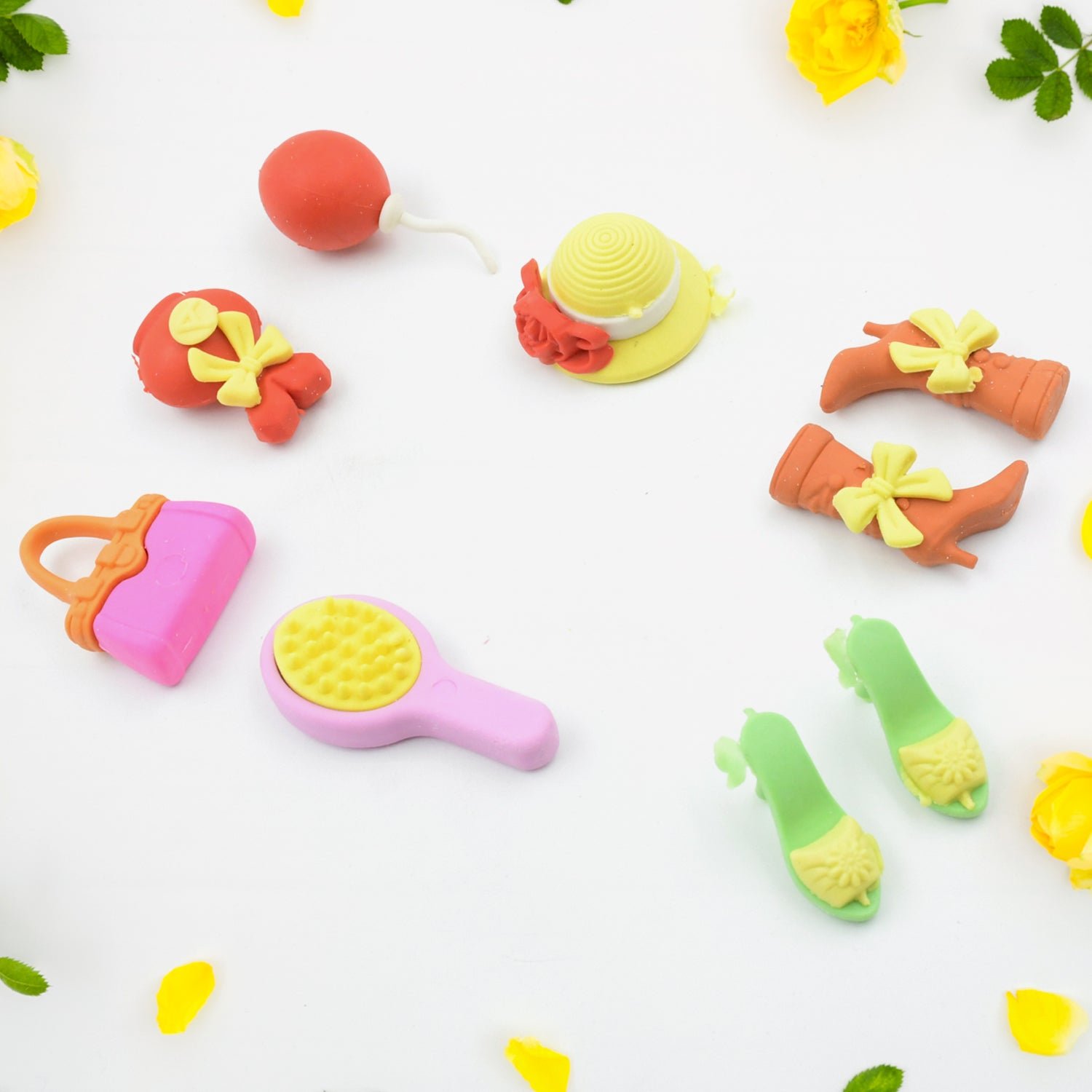 Mini Erasers for Kids (9 Pc Set) – Cute Designs | TinyTrendy