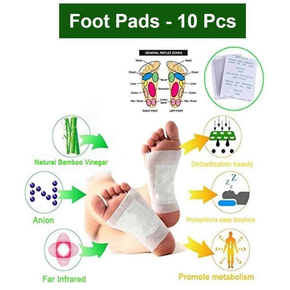 Detox Foot Pads with Ginger & Salt – 10 Pcs | Velvet Wellness