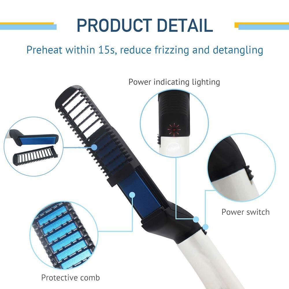 Men's Hair & Beard Straightener – Quick Styling Comb | BraveVault