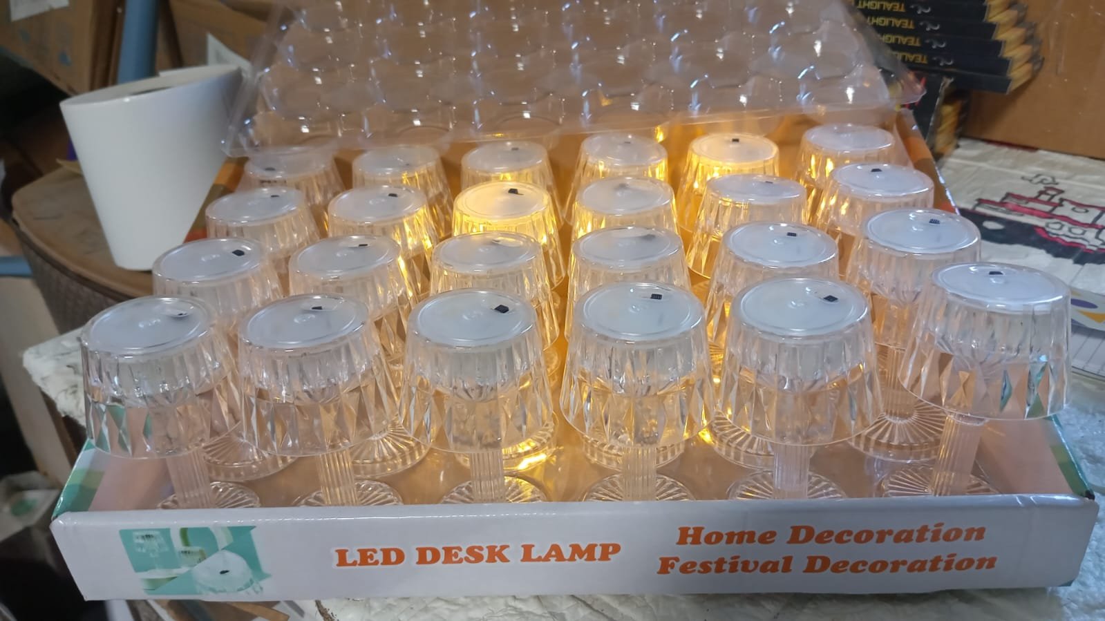 Crystal Table Lamp – Transparent Mini LED Reflection Light | Styleva