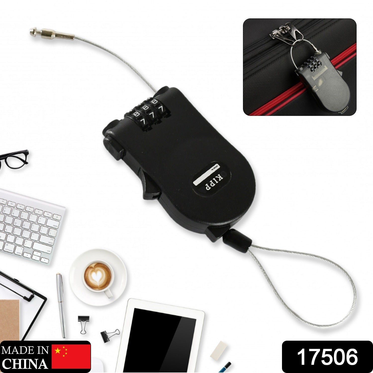 Retractable Cable Lock – Travel Security & Luggage | FERVENT