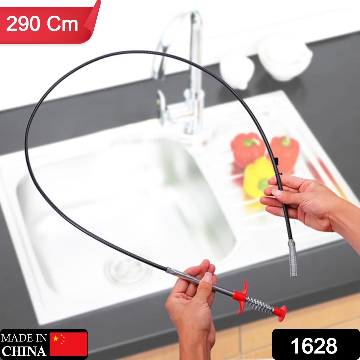 Drain Cleaner Tool – 290cm Flexible Pipe Clog Remover | ToolMate Pro