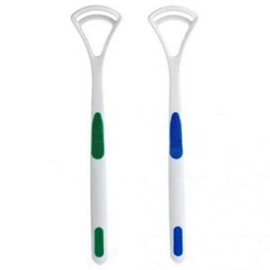 Tongue Cleaner Brush – Silica Handle, Bad Breath Removal (2-Pc) | MintGuard