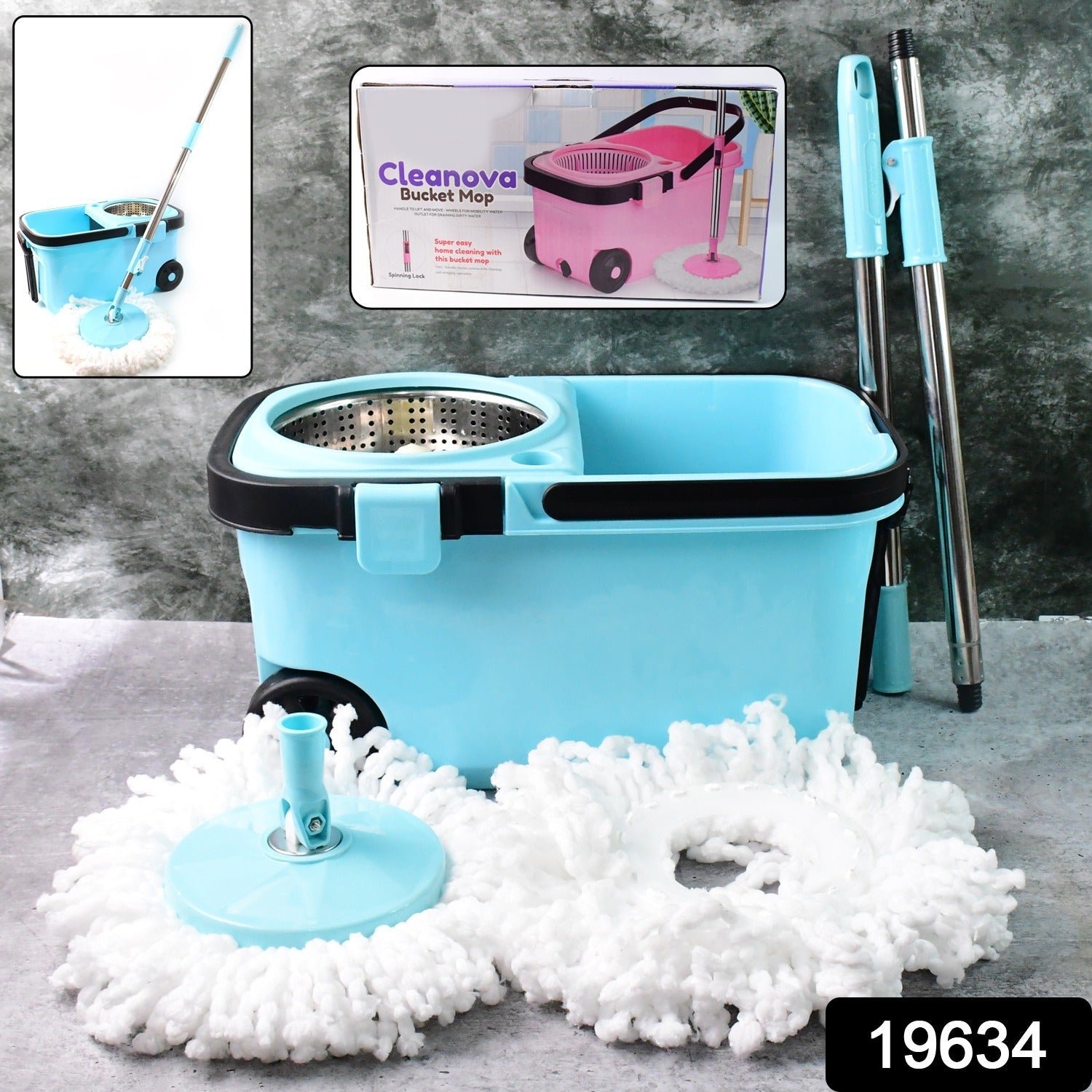 360° Spin Mop – Super Absorbent Microfiber Floor Cleaner