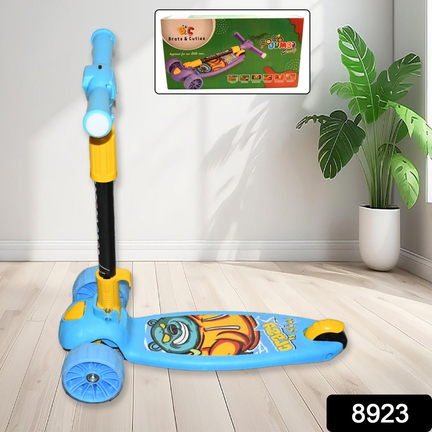 Kids Scooter – Foldable Steel Frame with Adjustable Height