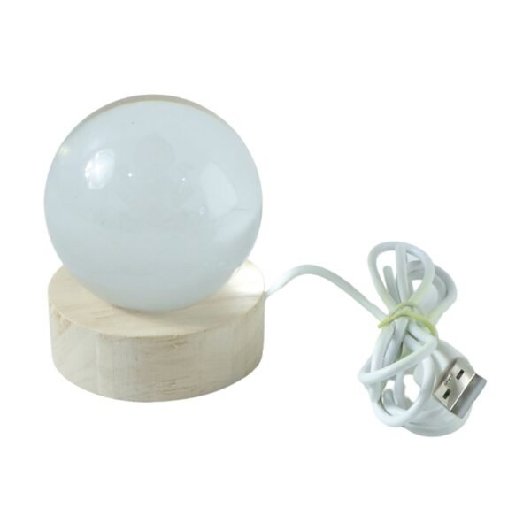3D Crystal Lakshmi Ball LED Night Lamp – Warm Spiritual Decor