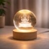 3D Crystal Lakshmi Ball LED Night Lamp – Warm Spiritual Decor