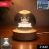 3D Crystal Lakshmi Ball LED Night Lamp – Warm Spiritual Decor