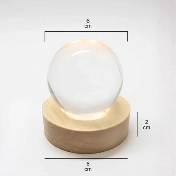3D Crystal Lakshmi Ball LED Night Lamp – Warm Spiritual Decor