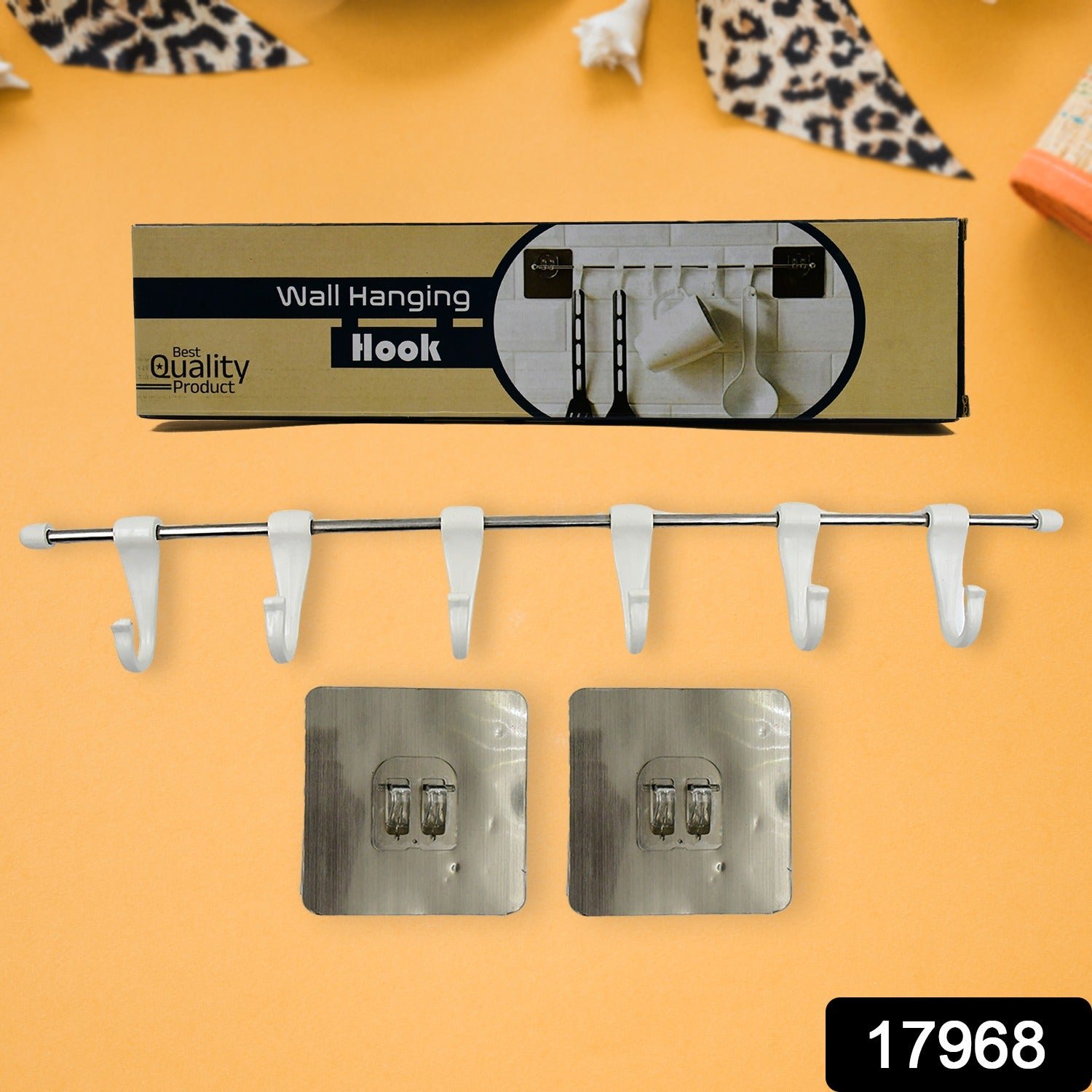 Stainless Steel Utensil Hanger – Nail-Free Kitchen Rail | CookAura
