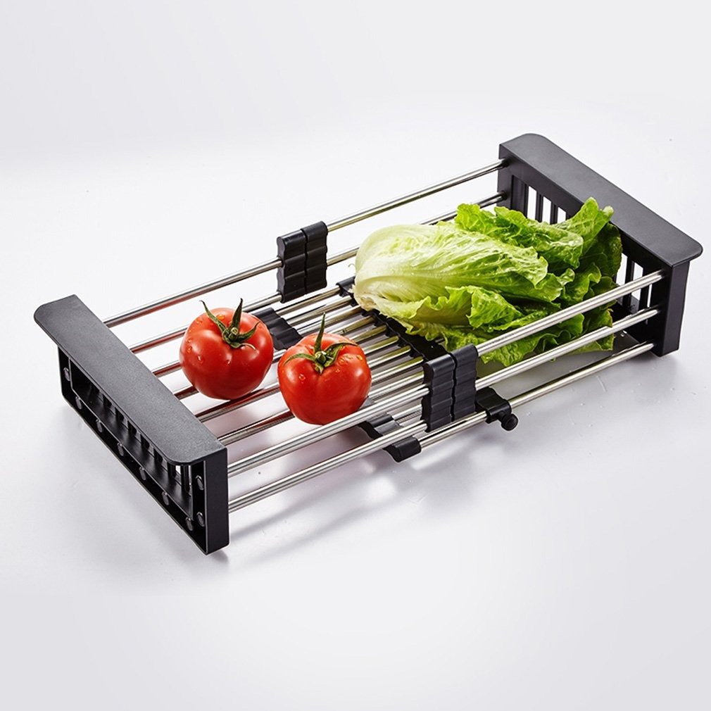Expandable Dish Drainer – Stainless Steel Over Sink Rack | CookAura