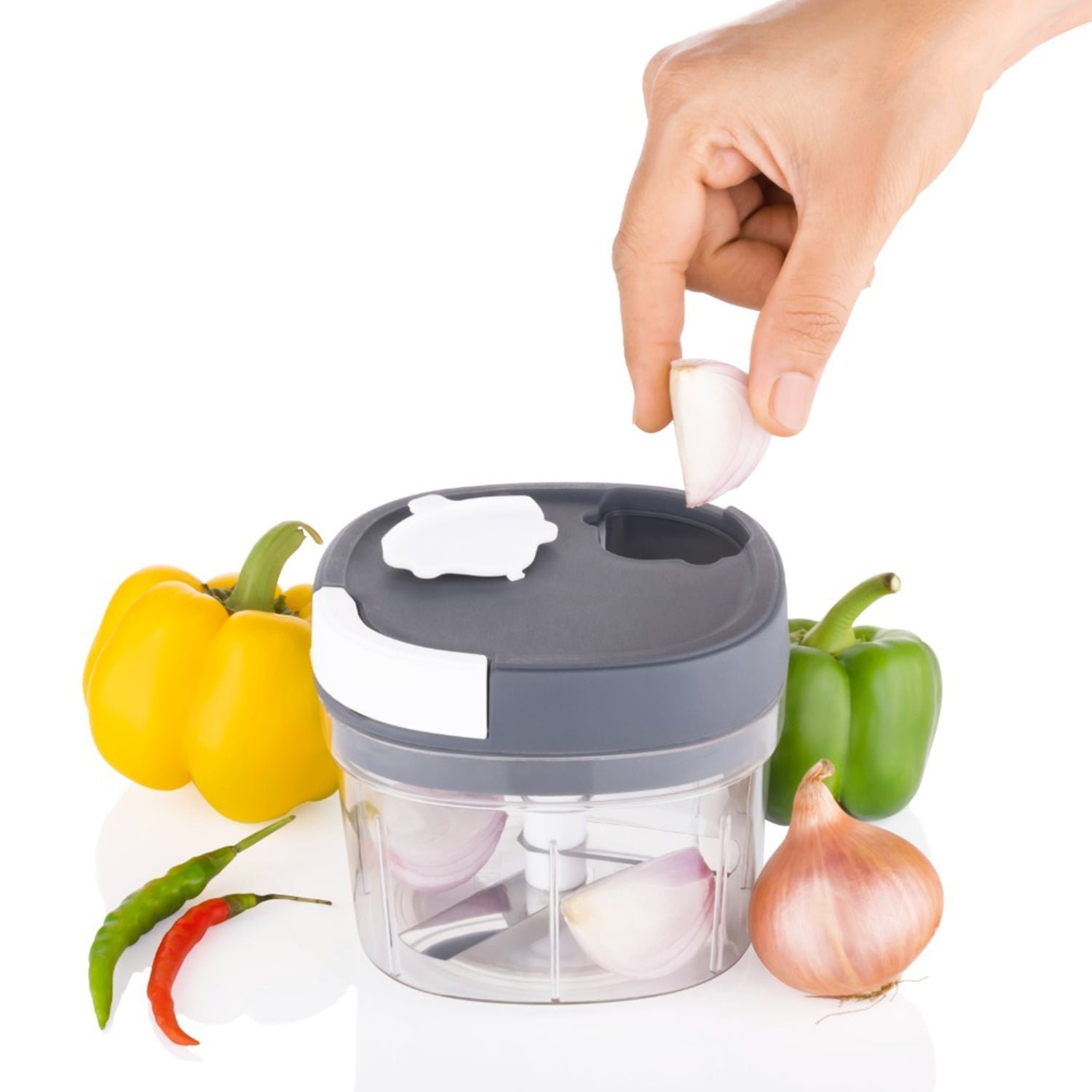 Handy Chopper – Manual Vegetable & Fruit Slicer | CookAura