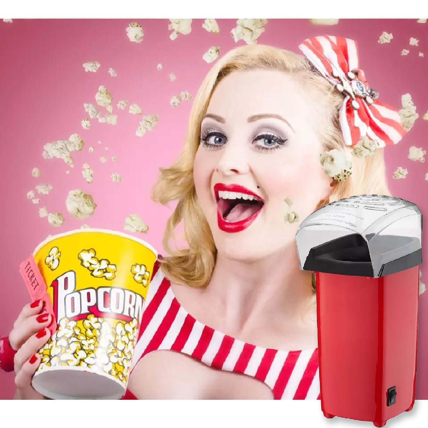 Popcorn Maker Machine – Electric Hot Air for Home | Indo Glow