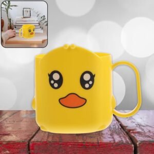 Cartoon Plastic Toothbrush Cup – Durable & Lightweight | Mini Bubbles