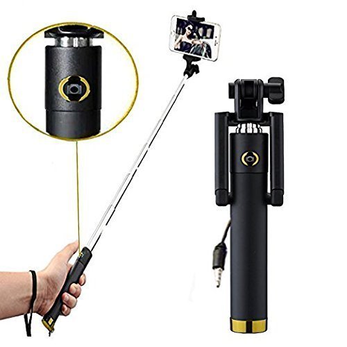 Selfie Stick with Aux Wire – Universal Phone Holder |