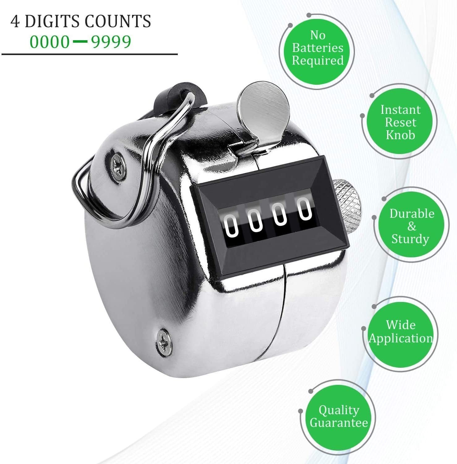 Hand Tally Counter – 4-Digit Manual Clicker | FitFuzion