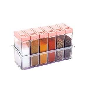 Plastic Spice Jars – Airtight 6-Piece Multicolor Set | Tidy Table