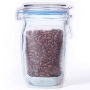 Reusable Food Storage Bag – Airtight Mason Jar Zipper 1000ml | Organivo