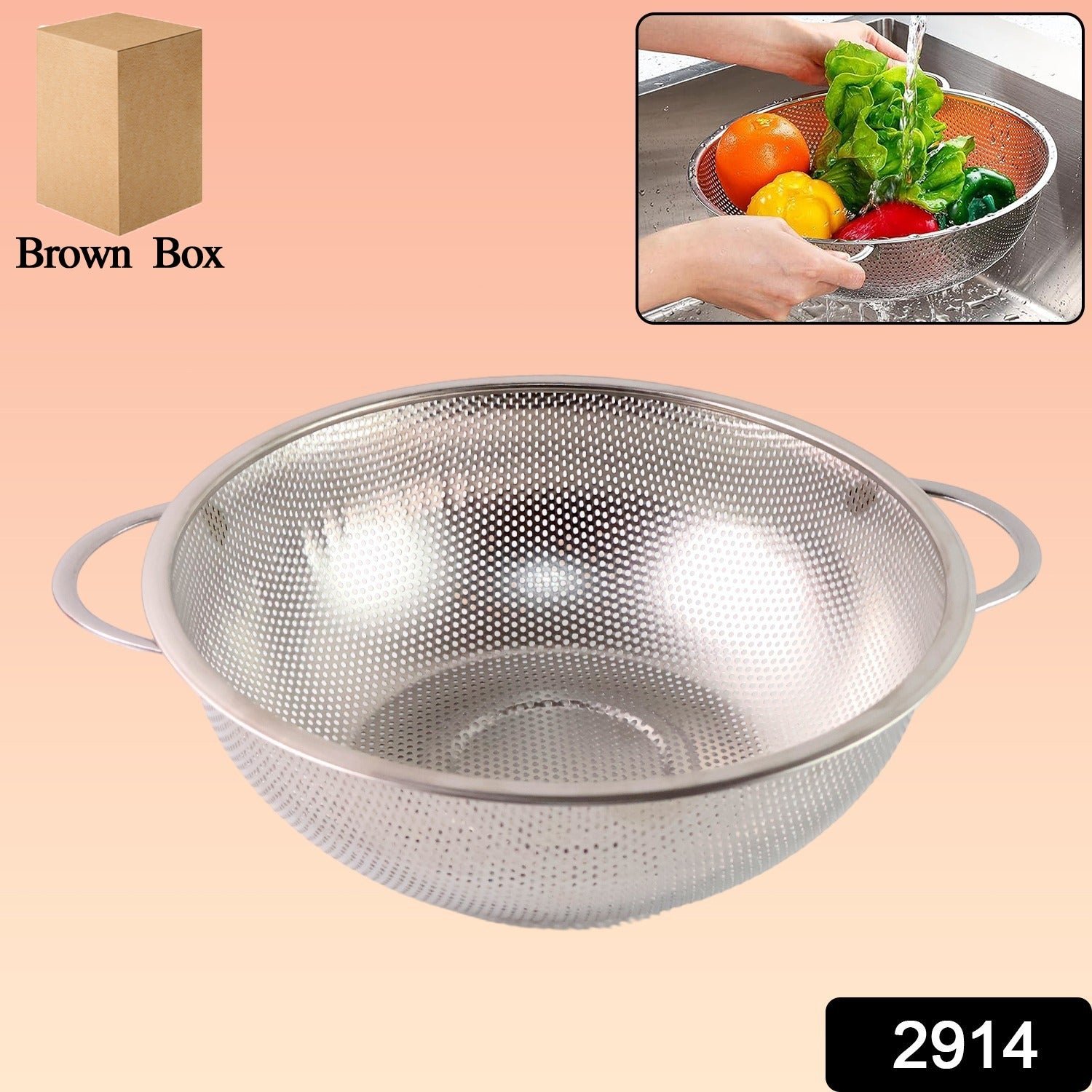 42-2914-478Pc-DD_2914New-Av134Gm-Sv960Gm2914_ss_rice_strainer Stainless Steel Strainer Bowl – Multipurpose Kitchen Tool | Indo Glow