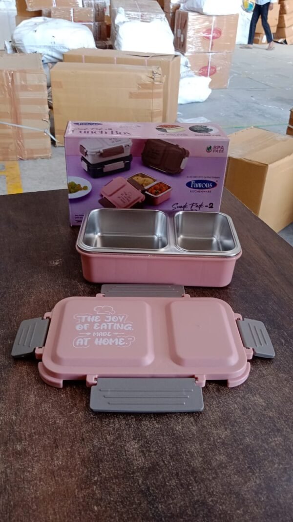 BPA-Free 2-Compartment Lunch Box – Leakproof & Compact Design