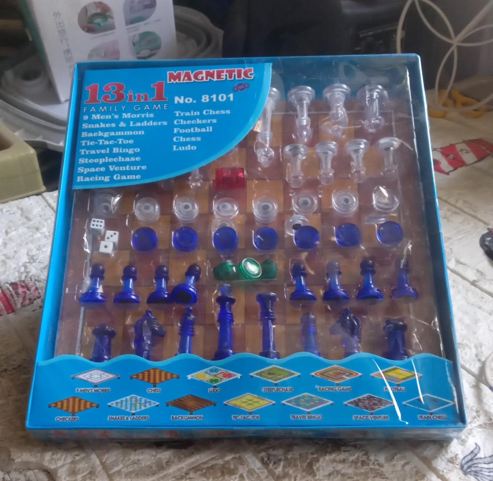 Family Board Game Set – 13-in-1 Magnetic Chess & Ludo | Dollamis