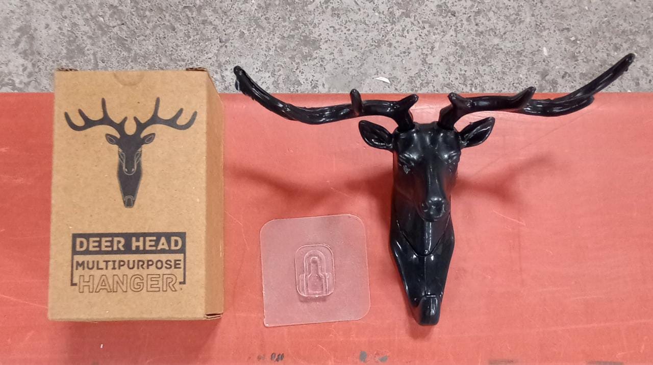 Deer Head Wall Hook – Self-Adhesive & Decorative | Styleva