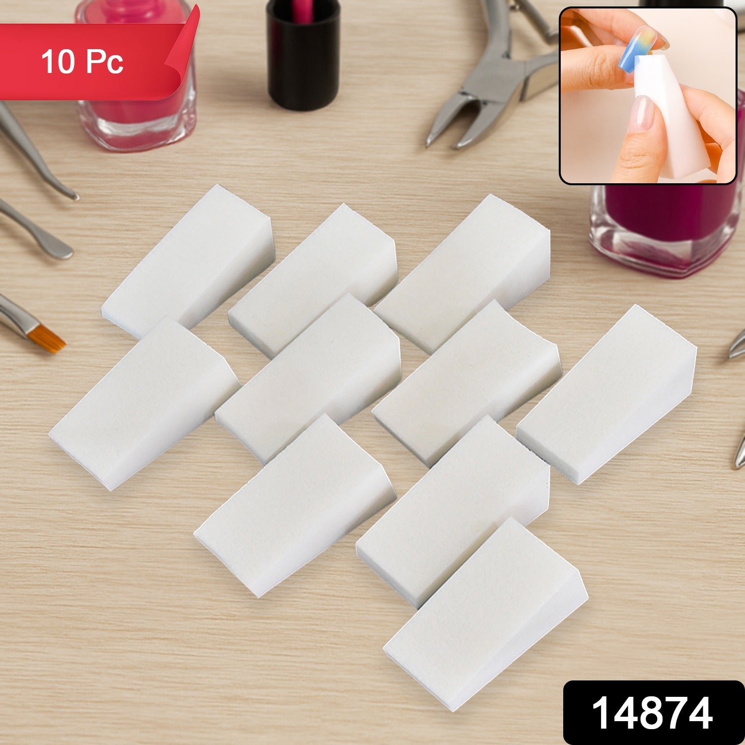 Nail Buffer Blocks – 10 Pcs Professional Nail Polishing Sponge Set