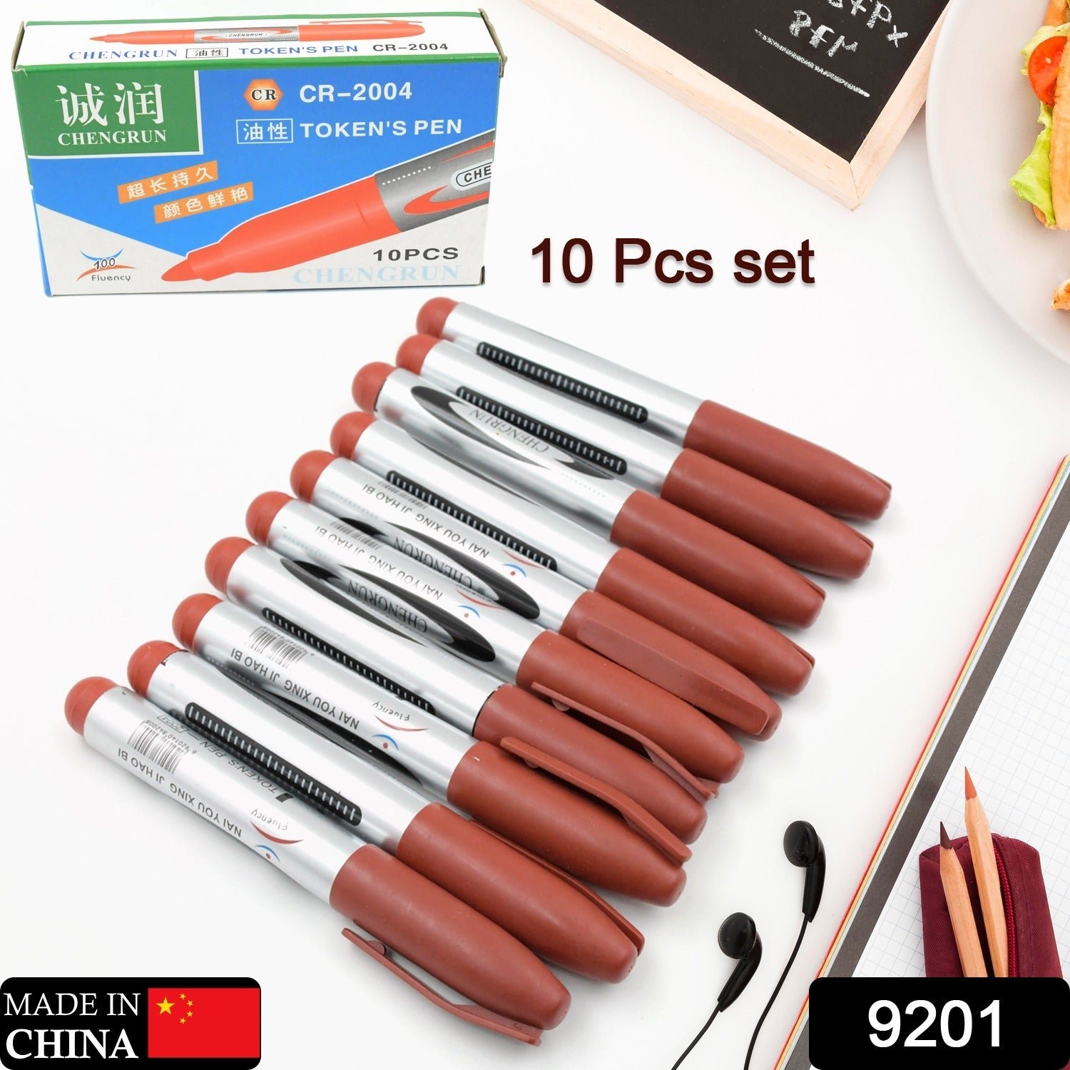 Maroon Permanent Marker – 10 Pc Set | Indo Glow
