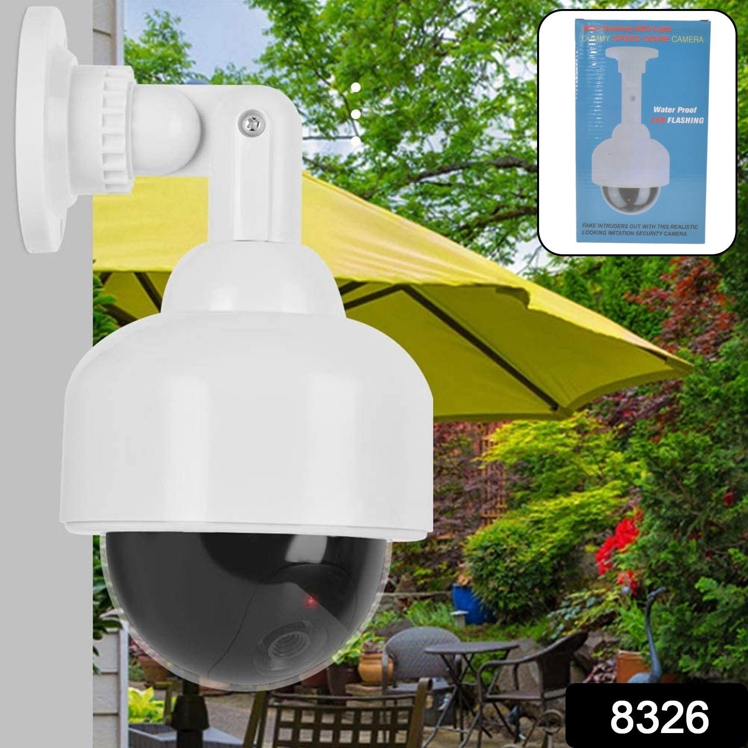 Dummy CCTV Camera – Realistic with Flashing LED & 360° Rotation | Safelix