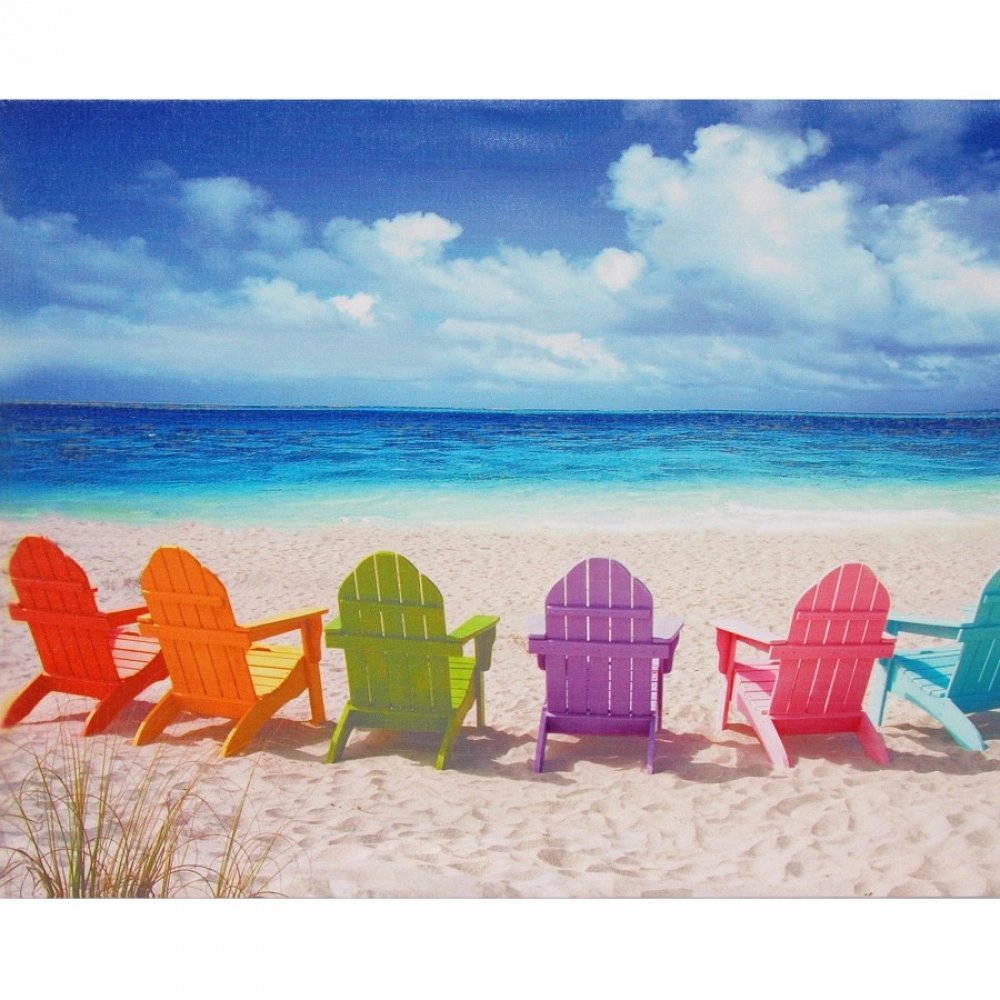 Empty Ocean and Colorful Chairs Mobile Case Cover - Image 2