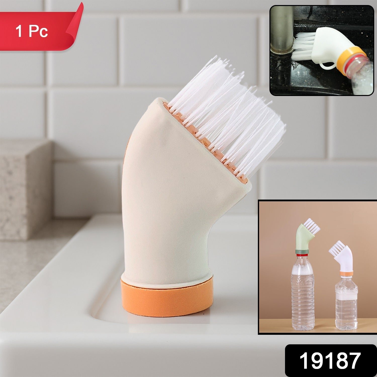 Bottle-Attachable Cleaning Brush – Ergonomic Deep Scrubber