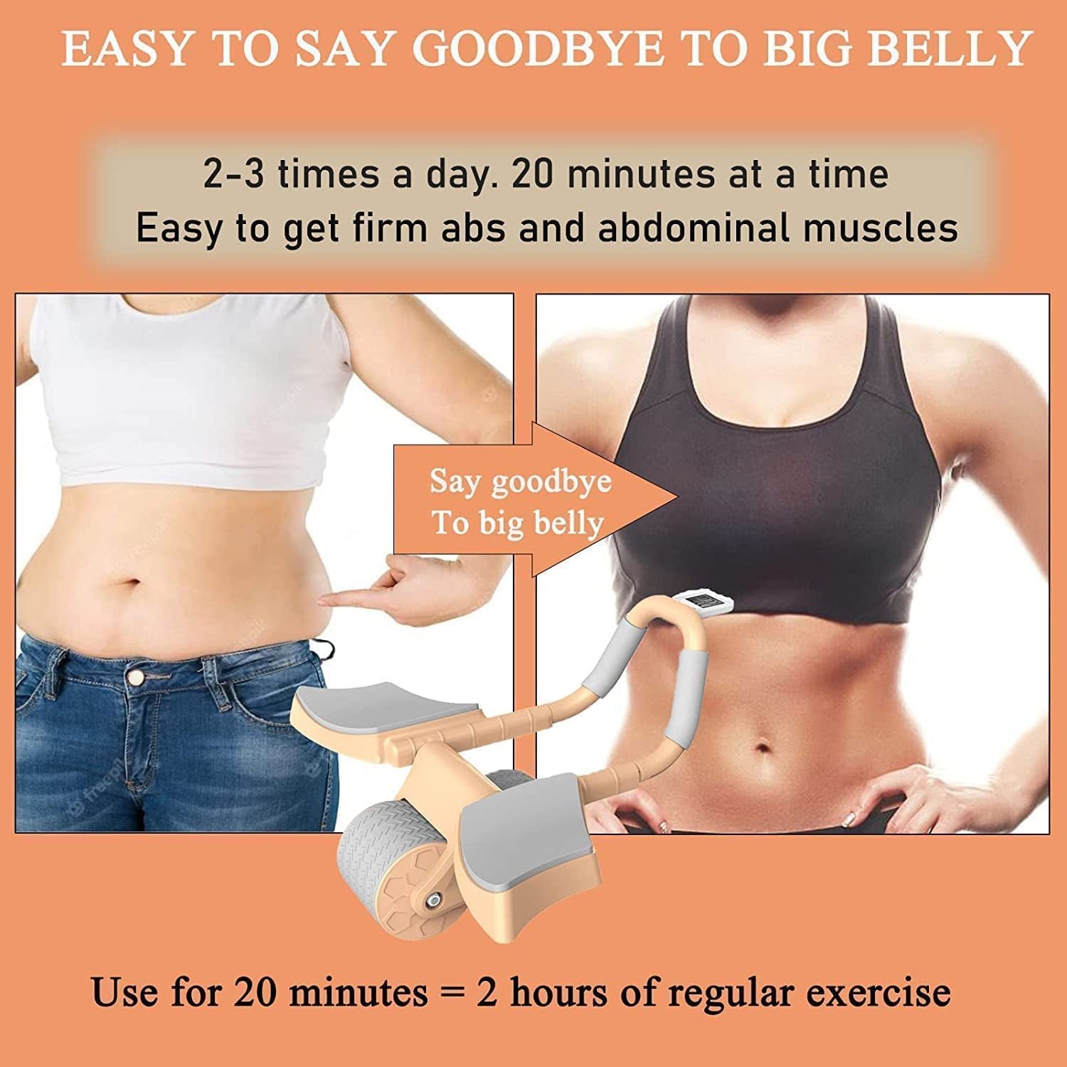Automatic Rebound Ab Roller – Timer & Elbow Support | VelvaBloom