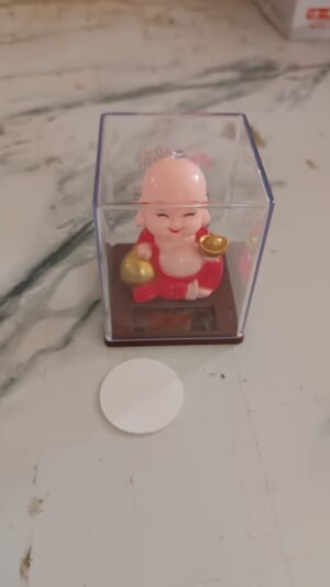 Solar Buddha Car Ornament – Moving Head Dashboard Decor | PowerXpert