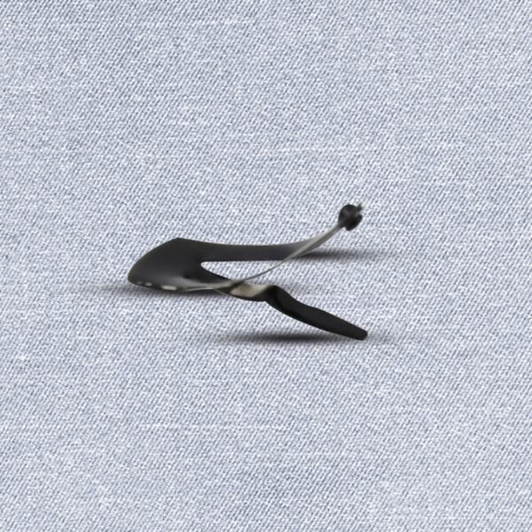 Metal Tic Tac Hair Clips – 12 Pcs Matt Black Set | Calm & Curl