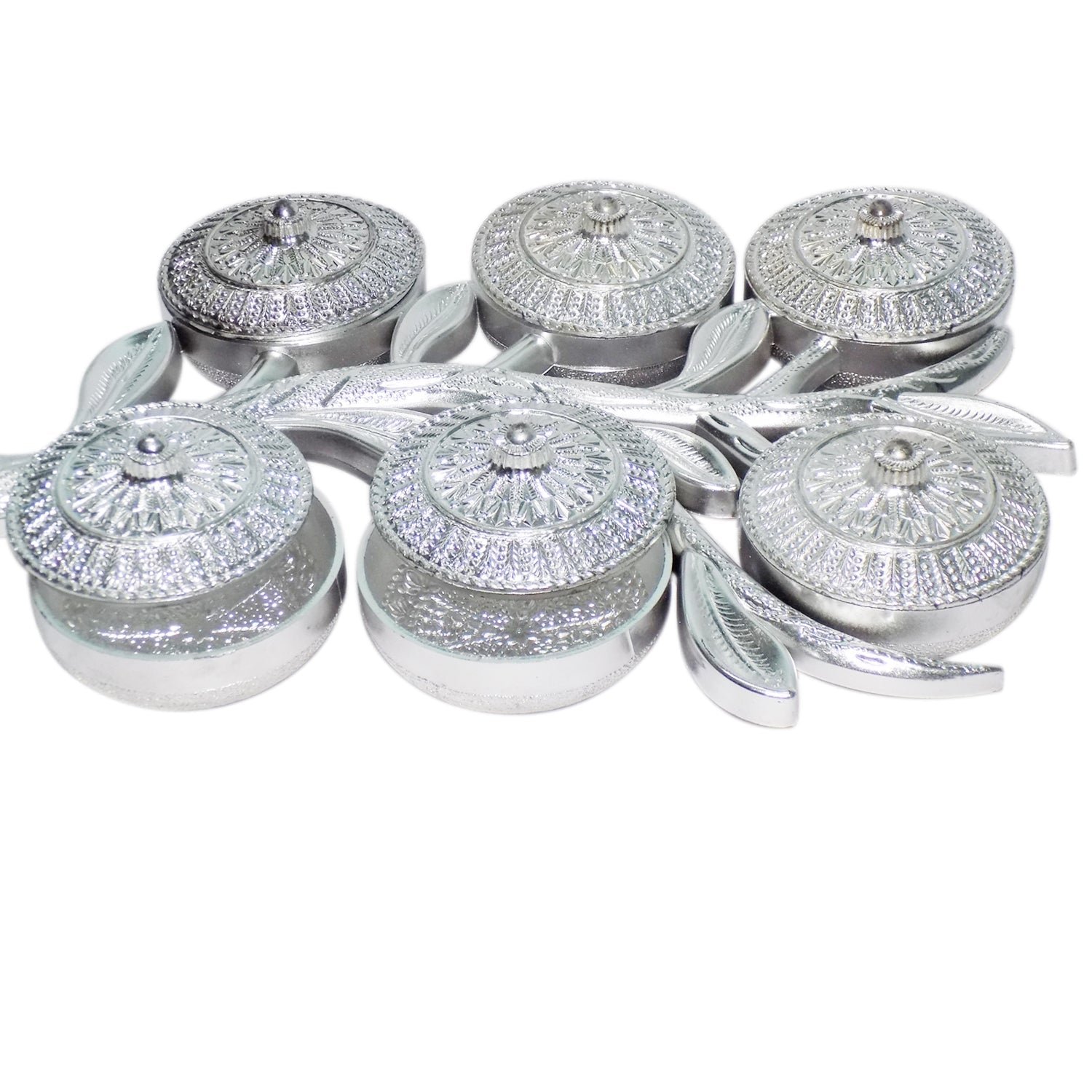 Mukhwas Dani Tray – 6-Compartment Tree Shape Serving | Styleva