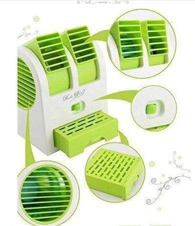 Dual Bladeless Mini Air Conditioner – USB & Fragrance