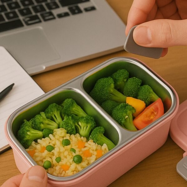 BPA-Free 2-Compartment Lunch Box – Leakproof & Compact Design