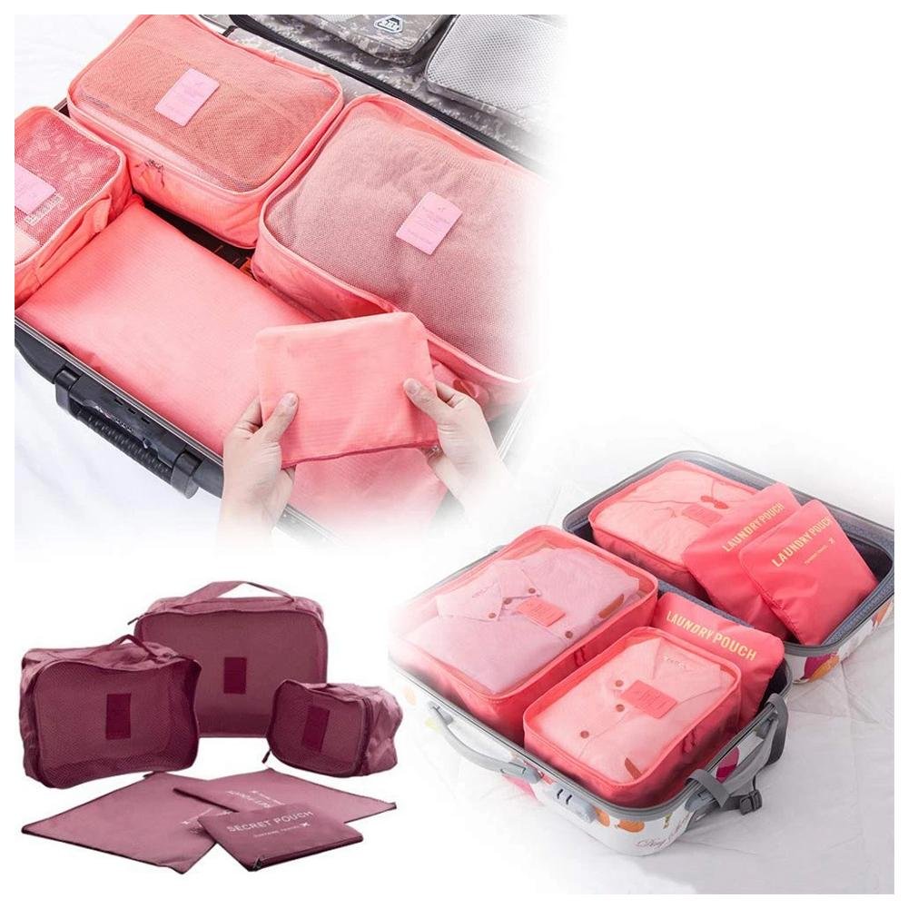 Cloth Organizer Pouch – 6 Pcs Travel Laundry Bags |